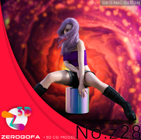 Z28 原创设计酷炫daz3d女性人物角色素材3DCG模型下载